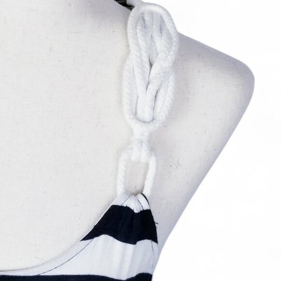 WITCHERY Black & White Viscose Nautical Knot Tank 202350 - Size Small - Picture 2 of 6